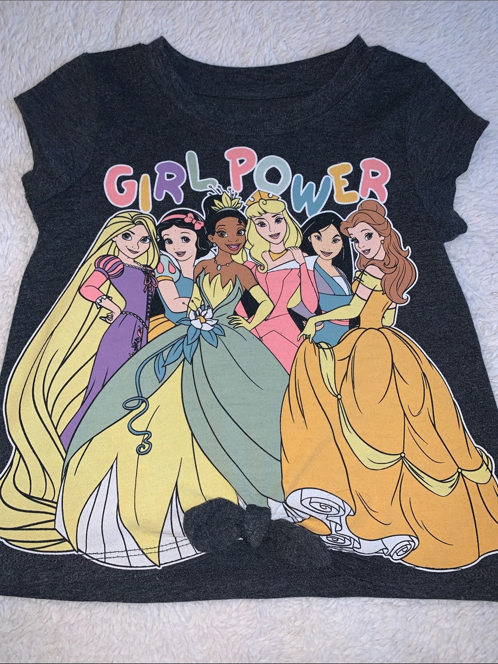 Disney Princess Dark Gray Top 2T EUC